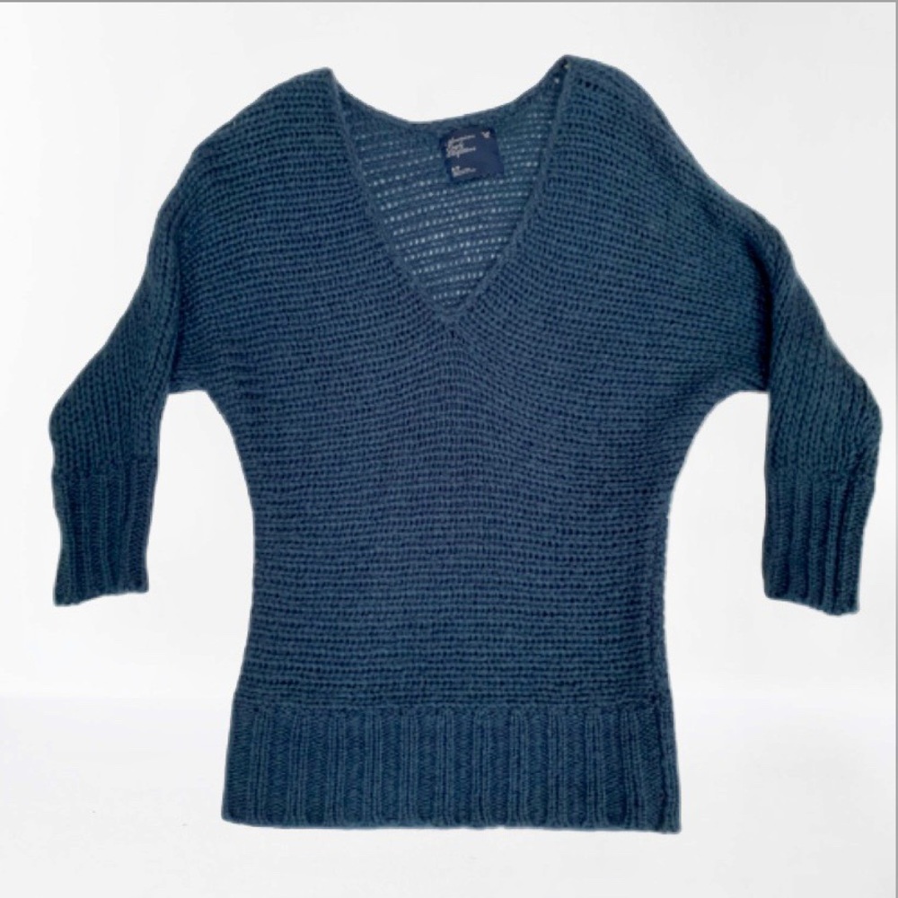 American Eagle wool blend sweater blue Small P